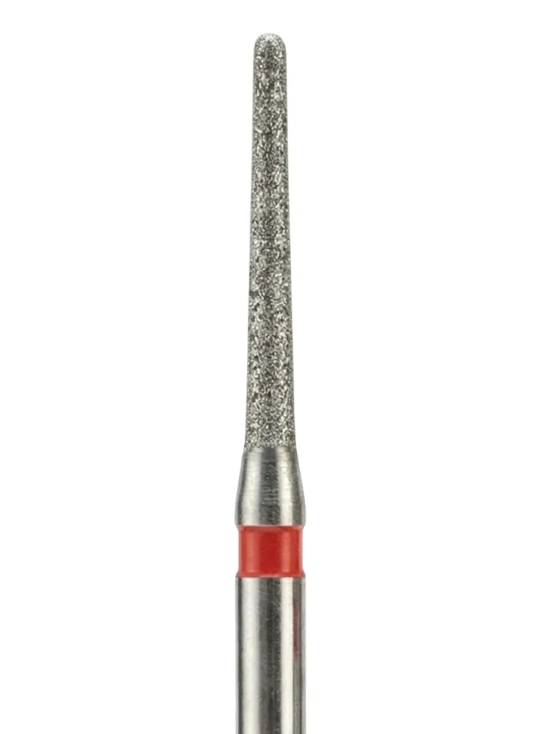 Бор алмазный 852F 010 FG, красный, конус с закругленным концом (5 шт), Jota