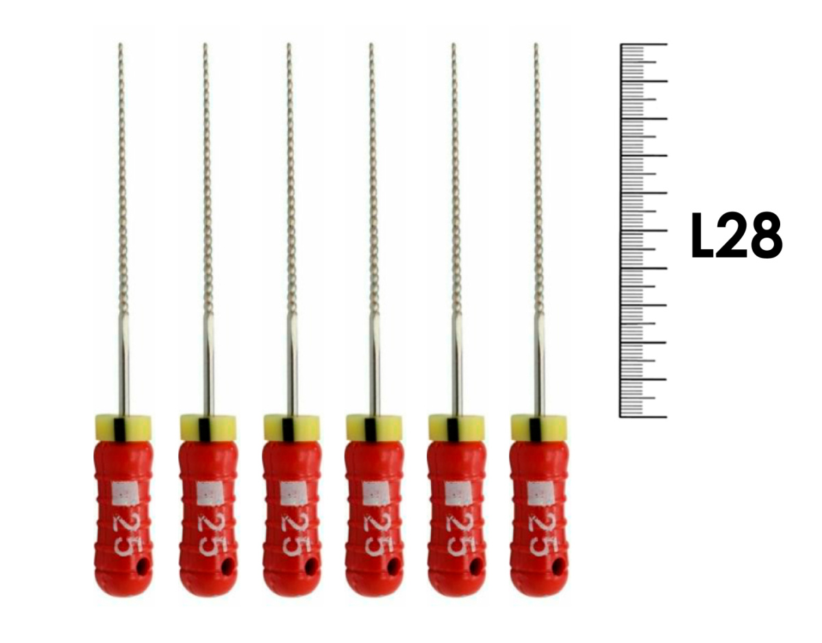 K-Reamer Pro-Endo 28мм №25 (6 шт), VDW - ручные файлы, каналорасширители