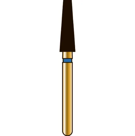G847 конический с плоским торцом, длина 8 мм, ISO 025, хвостовик FG ISO 314, зернистость 150, черное кольцо (5 шт.), Diatech - бор алмазный