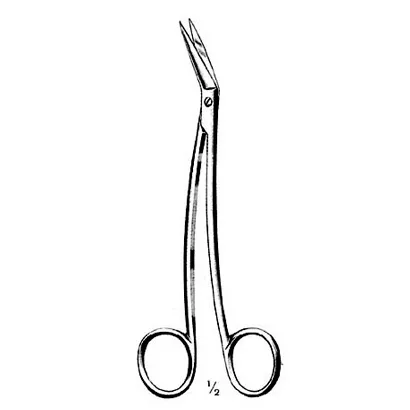 Locklin 16 см 131-225, Medenta - ножницы изогнутые по плоскости