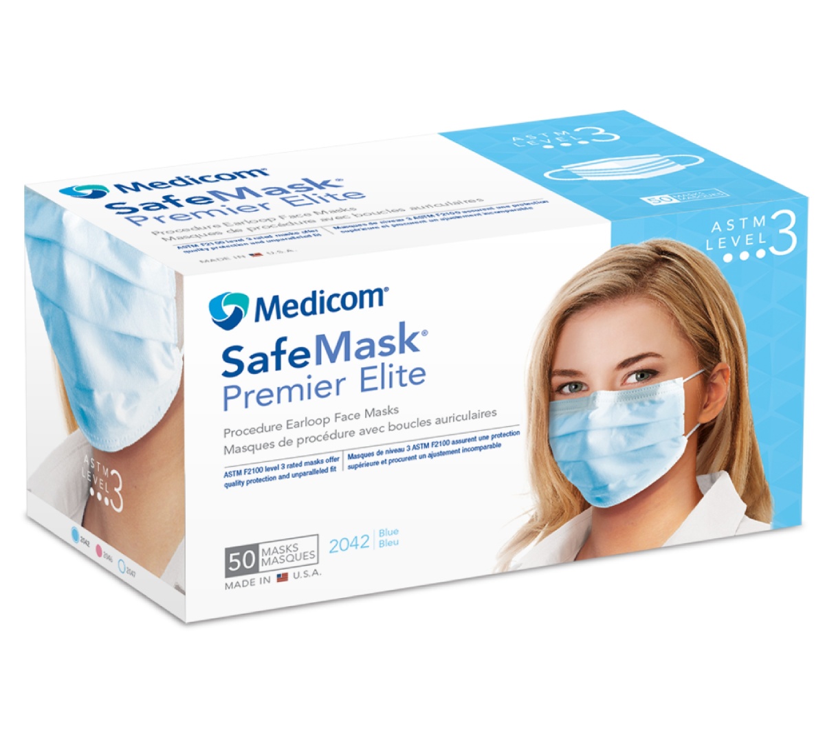 Маска хирургическая Medicom Safe Mask Premier Elite (50 шт), Milestone