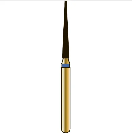 G848 конический с плоским торцом, длина 10 мм, ISO 012, хвостовик FG ISO 314, зернистость 105, синее кольцо (5 шт.), Diatech - бор алмазный