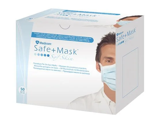 Маска хирургическая Medicom Safe Mask SofSkin Standard (50 шт), Milestone