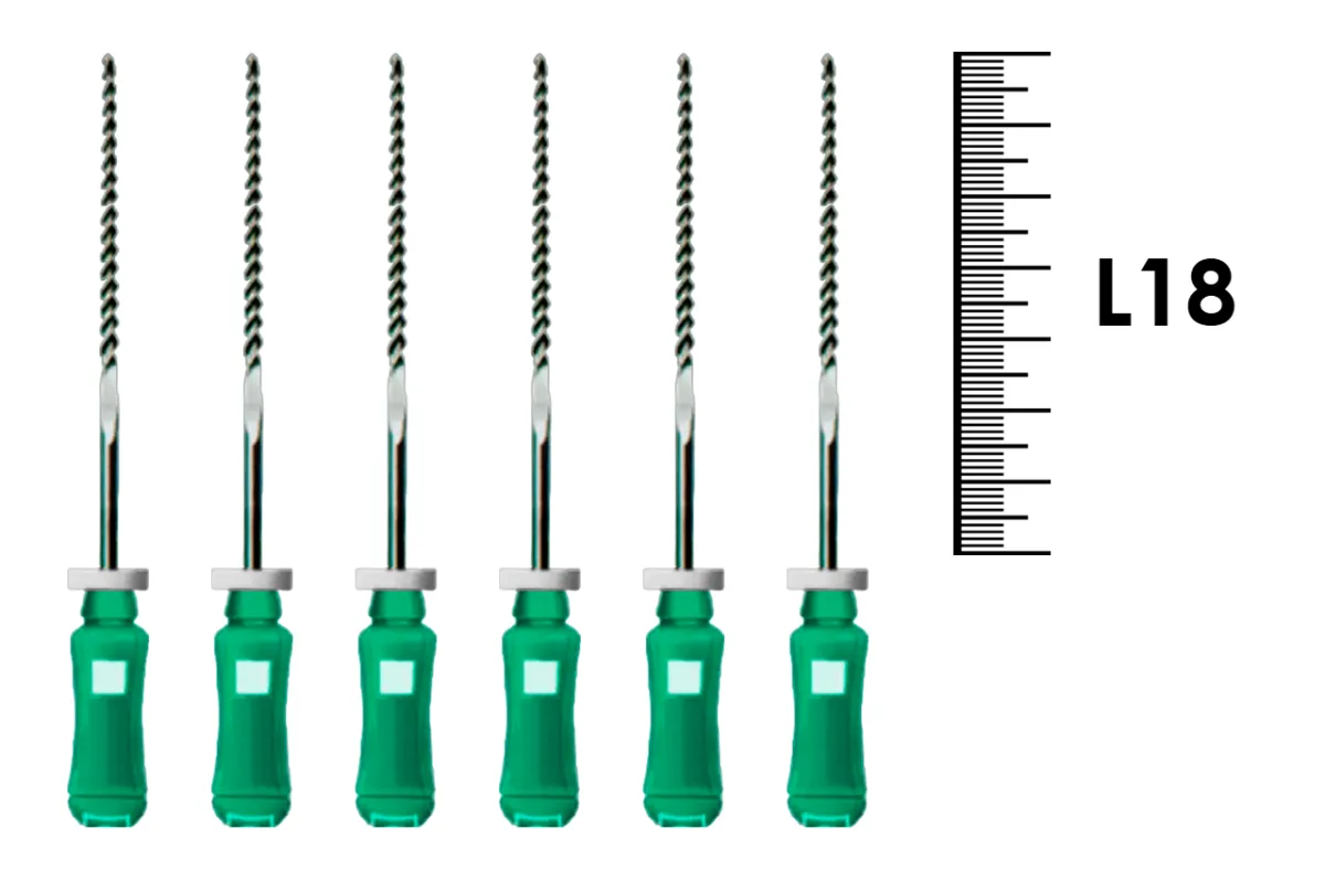 K-Flexofile ReadySteel 18мм №35 (6 шт), Dentsply Sirona - ручные файлы, каналорасширители, укороченный шаг, стерильный блистер