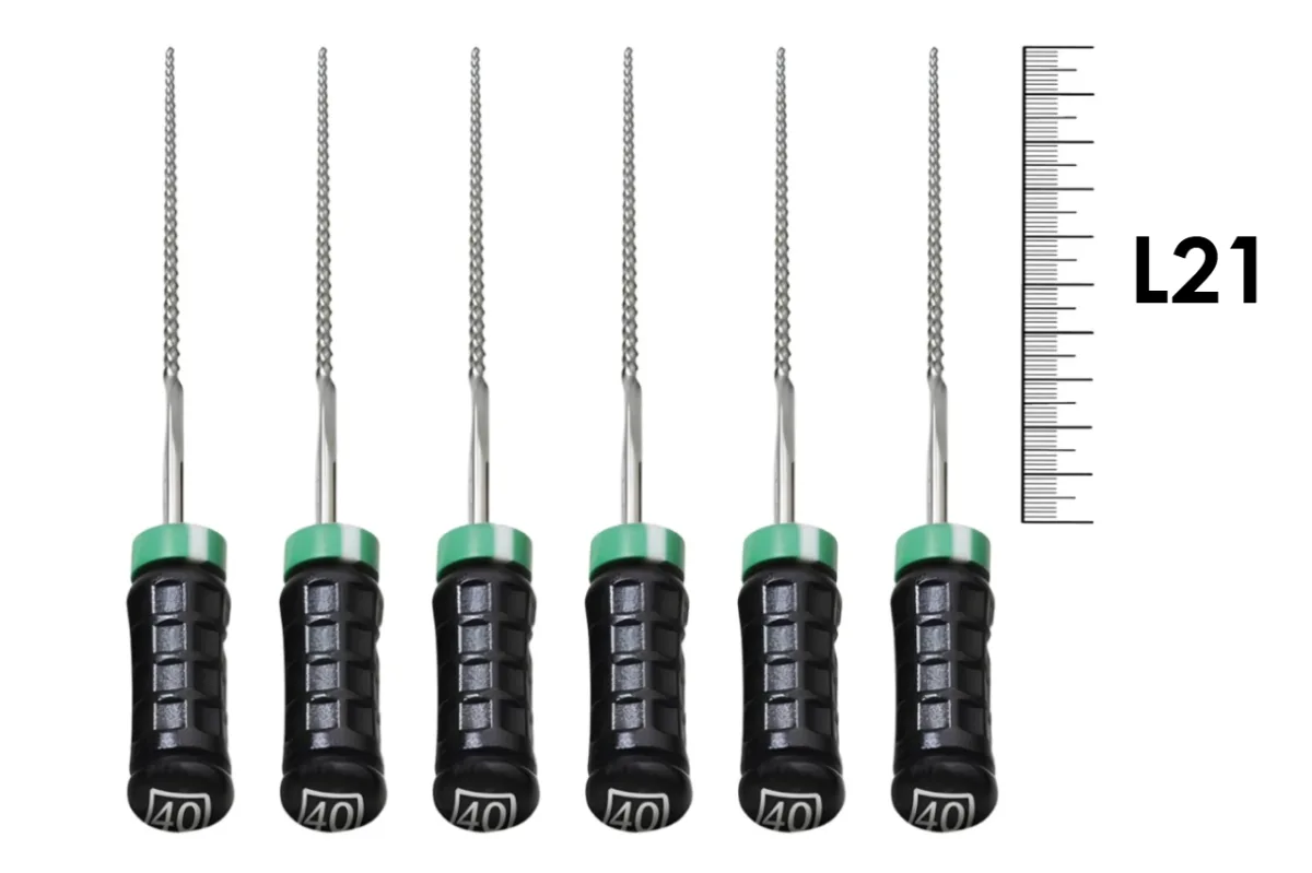 FlexoReamer Senseus 21мм №80 (6 шт), Dentsply Sirona - ручные файлы, гибкие, с эргономичной ручкой