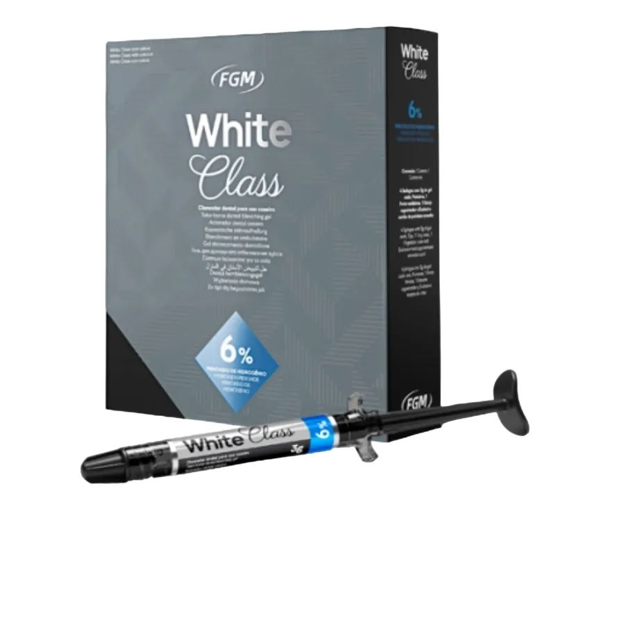 White Class 6% (4шпр.х3г; контейнер для хранения капп) -домашнее дневное отбеливание на основе перекиси водород, FGM