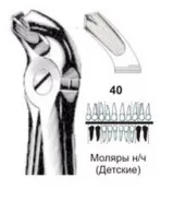 Щипцы №40, Surgicon - для удаления моляров нижней челюсти детские
