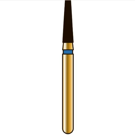 G846 конический с плоским торцом, длина 6 мм, ISO 016, хвостовик FG ISO 314, зернистость 105, синее кольцо (5 шт.), Diatech - бор алмазный