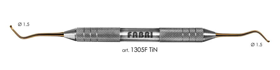 Экскаватор 1305F TiN, d 1,5 мм, ручка d 10 мм, Fabri - двухугловой, покрытие нитрид титана