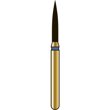 G862 пламевидный, длина 8 мм, ISO 012, хвостовик FG ISO 314, зернистость 40, красное кольцо (5 шт.), Diatech - бор алмазный