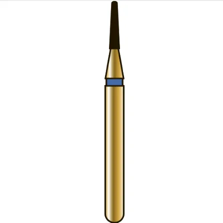 G849 конический с закругленным торцом, длина 4 мм, ISO 009, хвостовик FG ISO 314, зернистость 105, синее кольцо (5 шт.), Diatech - бор алмазный
