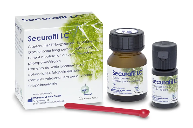 Securafil LC, WP4144 (порошок 15 г + жидкость 8 г), W&P Dental - цемент стеклоиономерный светоотверждаемый