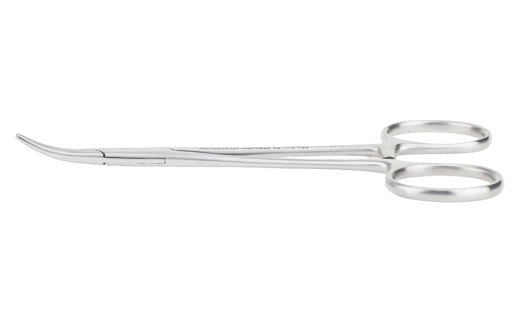 Micro Halstead 113-105, 12 см, Medenta - зажим кровоостанавливающий изогнутый