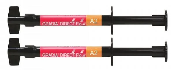Gradia Direct Flo (2шпр.х1,5г) цвет A2, GC Corporation, Gradia Direct Flo, жидкотекучая Градия, Градия Фло, текучий светоотверждаемый композит