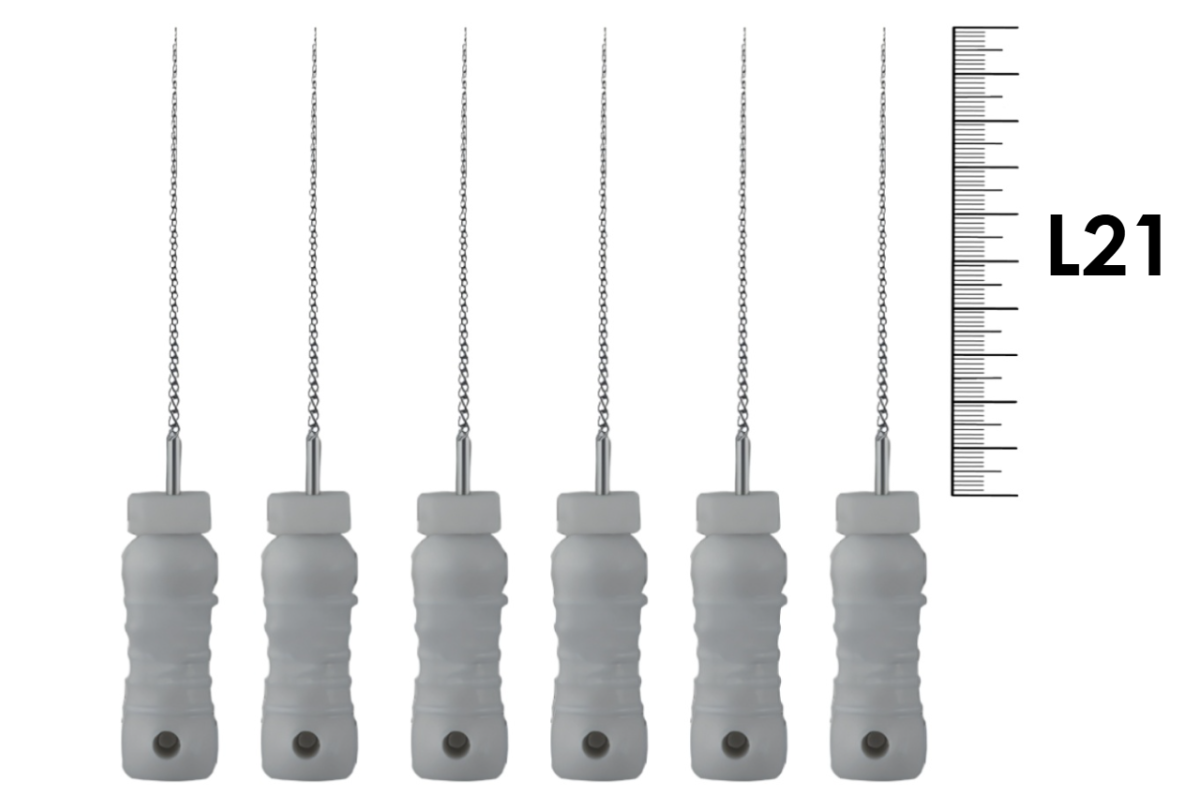 K-File ReadySteel 21мм №08 (6 шт), Dentsply Sirona - ручные файлы, каналорасширители, в стерильном блистере