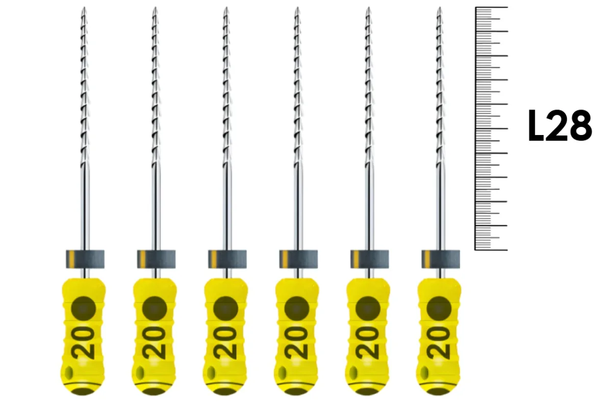 H-Files Dentsply Sirona 28мм №20 (6 шт) - ручные файлы, каналорасширители