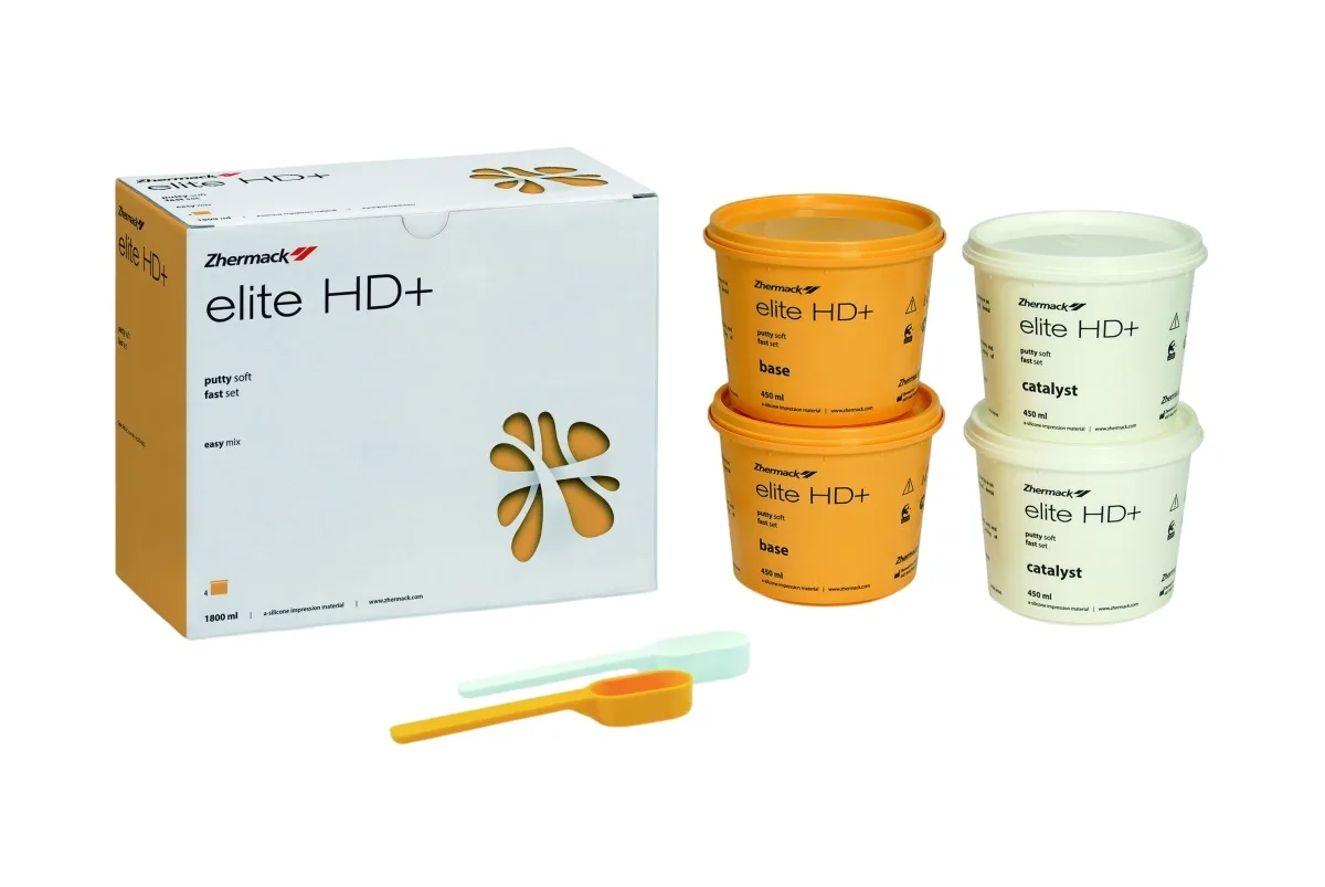 Elite НD + Putty Soft Fast Setting (4х450мл) высокоточный силикон. Слепочные массы от Zhermack, стабильный гидрофильный, тиксотропный силикон, двухфазный оттискный материал. Elite НD + Putty Soft Fast Setting (4х450мл), Элит ХД Патти Софт Фаст Сет, Жермак