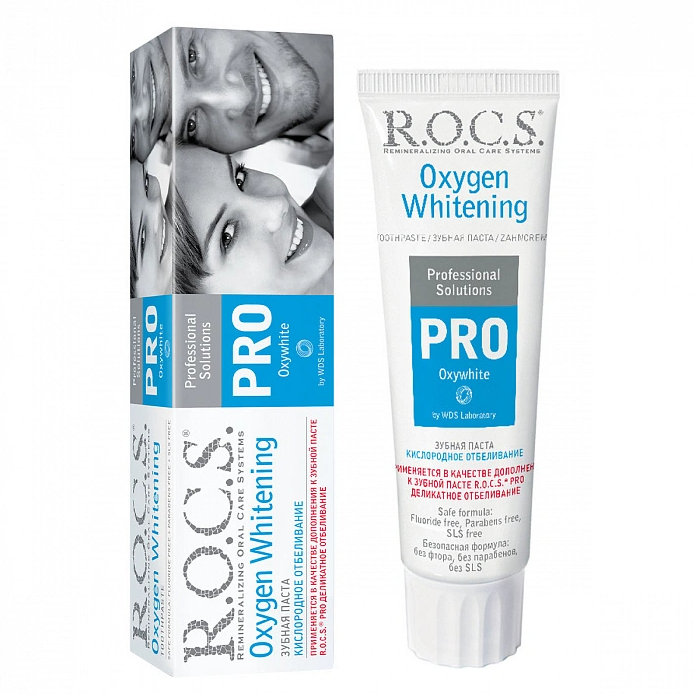 Зубная паста-гель R.O.C.S. PRO Кислородное отбеливание Oxywhite, 60 мл
