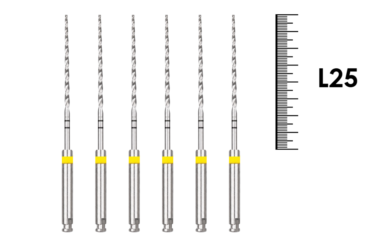 K-Reamer Torpan RA 25мм №20 (6 шт), Dentsply Sirona - машинные файлы, дрильборы, нержавеющая сталь