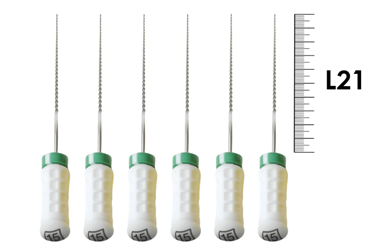 K-File M-Access 21мм №15 (6 шт), Dentsply Sirona - ручные файлы, каналорасширители
