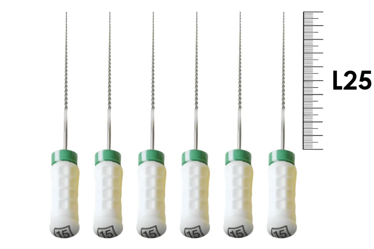 H-File M-Access 25мм №15 (6 шт), Dentsply Sirona - ручные файлы, каналорасширители