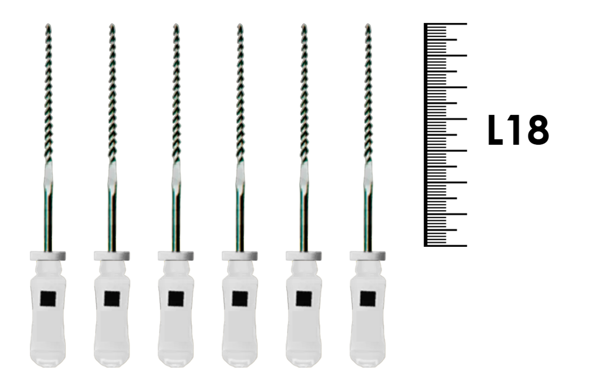 K-Flexofile ReadySteel 18мм №15 (6 шт), Dentsply Sirona - ручные файлы, каналорасширители, укороченный шаг, стерильный блистер
