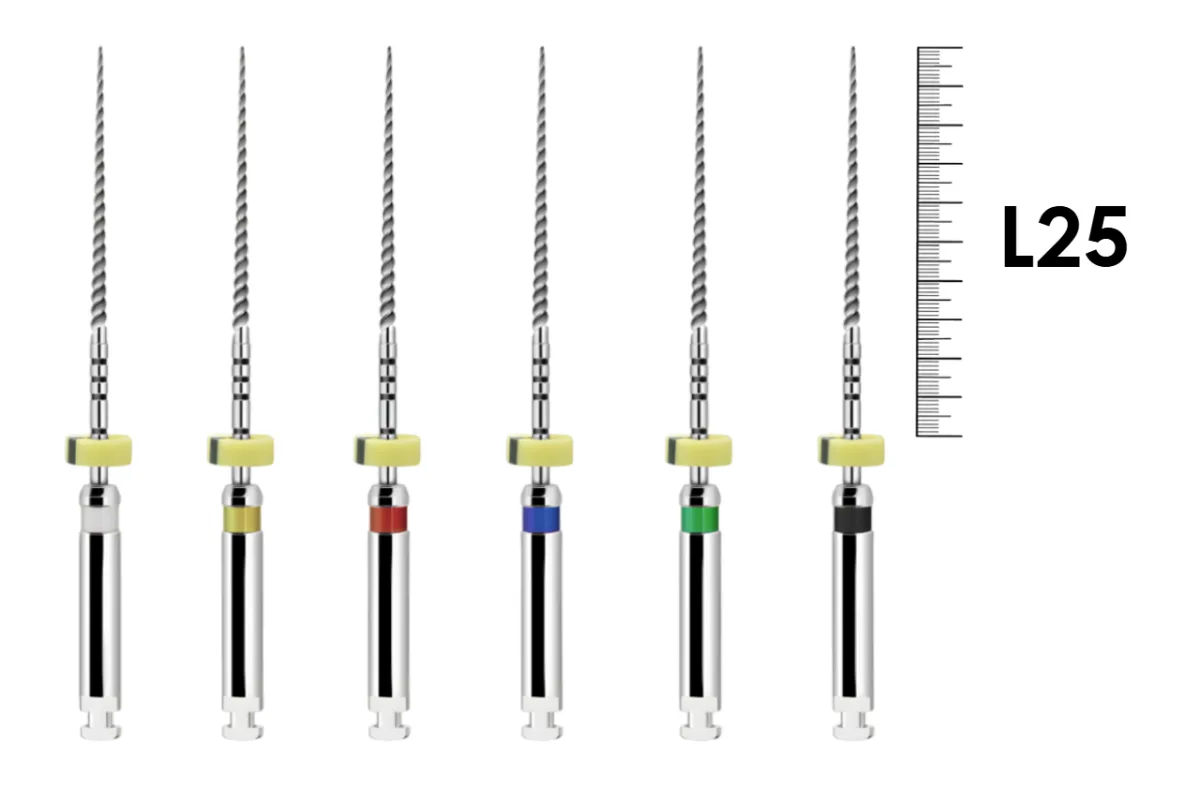 ProFile RA 25мм .02 №15-40 ассорти (6 шт), Dentsply Sirona - машинные файлы, каналорасширители, никель-титан