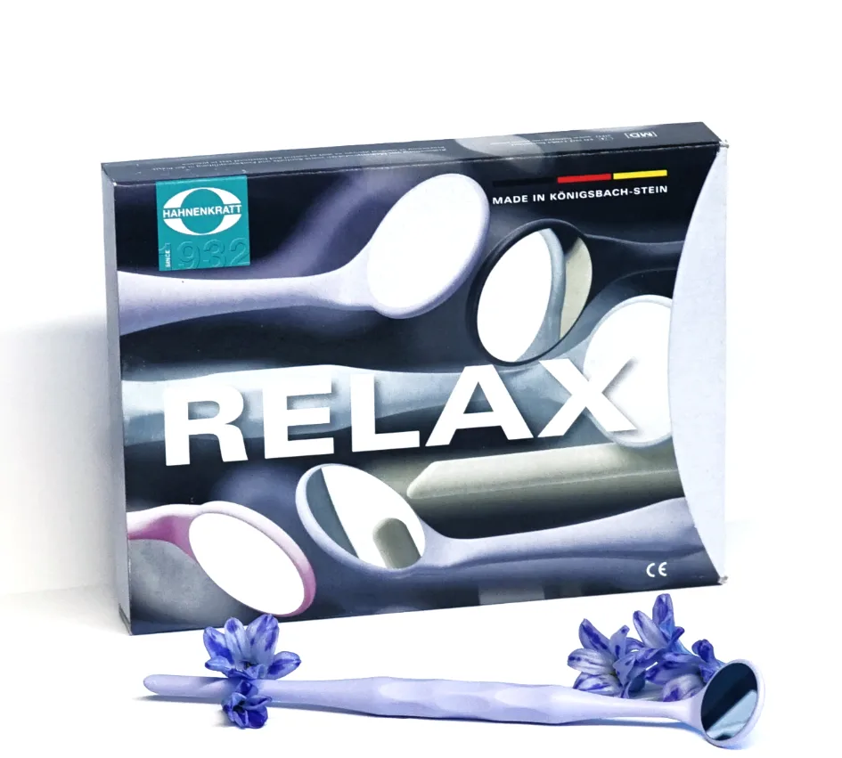 Relax FS Ultra, 24 мм, цвета ассорти, Hahnenkratt - зеркало стоматологическое родиевое ультраяркое с ручкой