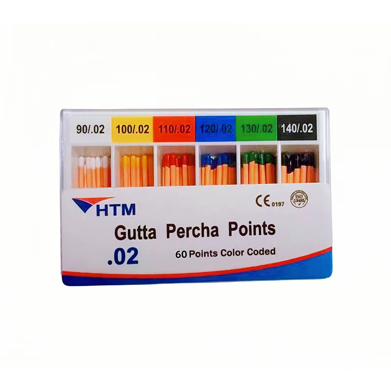 Гуттаперчевые штифты 02, ассорти 90-140 (60 шт), HTM Dent