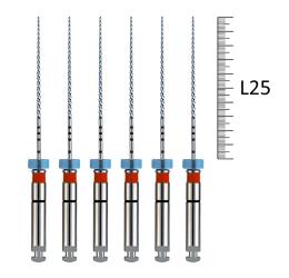 Mtwo 25мм, 06, N25 (6 шт), VDW - тейпер, NiTi, WP 21, 1236025025