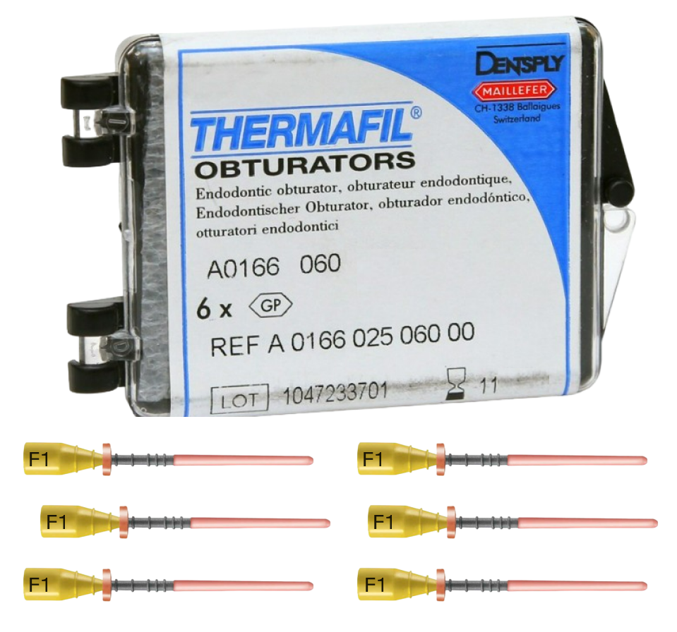 Thermafil ProTaper - обтураторы (36 мм, F1, 6 шт.)