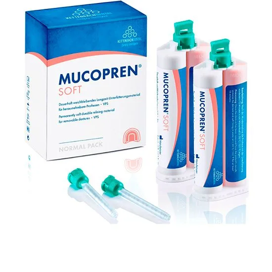 Mucopren Soft, Normal Pack (2 x 50 мл), Kettenbach - материал для мягкой перебазировки
