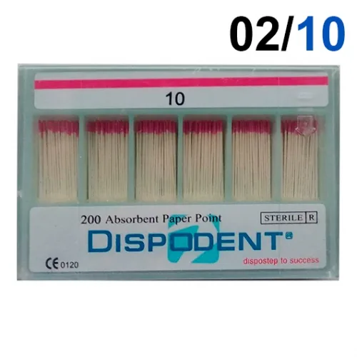 Абсорберы 02 №10 (200шт.) Dispodent - штифты бумажные