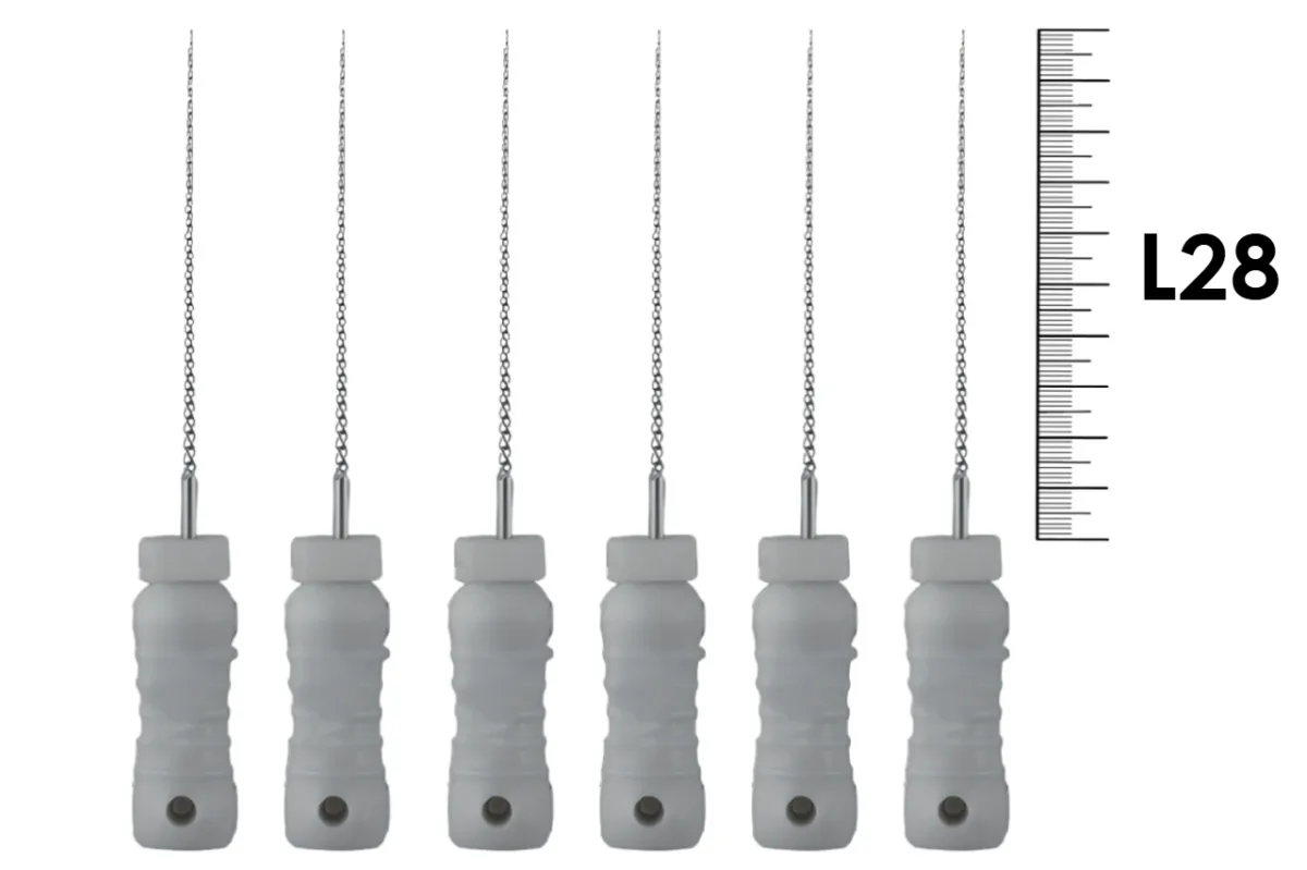 K-File ReadySteel 28мм №08 (6 шт), Dentsply Sirona - ручные файлы, каналорасширители, в стерильном блистере