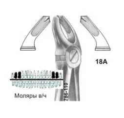 Щипцы №18A, Surgicon - для удаления моляров верхней челюсти