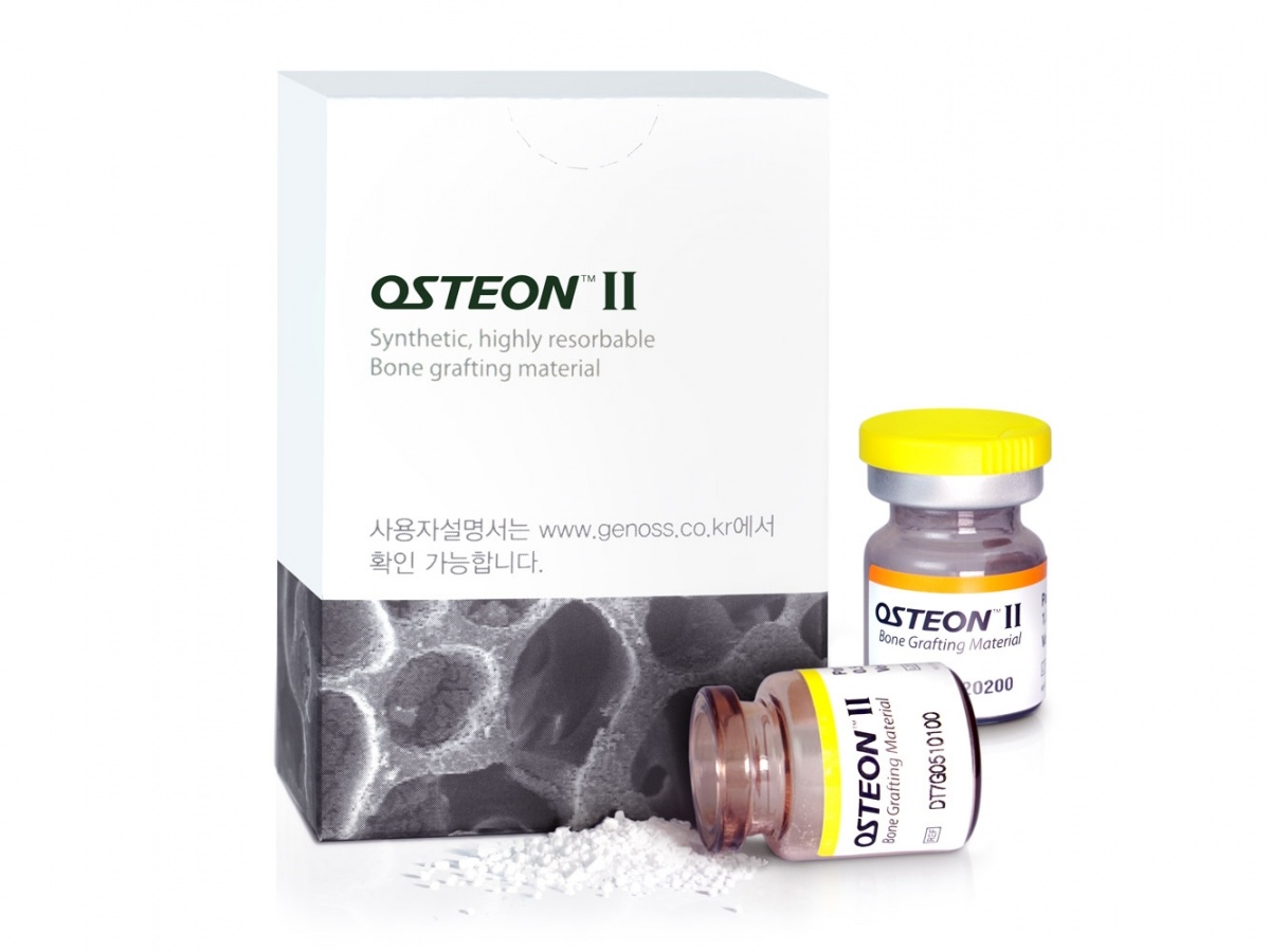 Костнозмащающий материал Osteon 2, крупная крошка 1 см/куб, флакон, Genoss (Ю.Корея). DT7G1020100