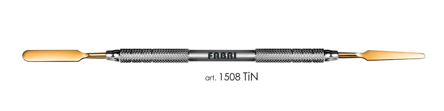 Шпатель 1508 TiN, ручка d 6 мм, Fabri - двусторонний, покрытие нитрид титана