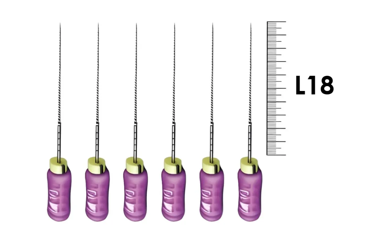 Profinder 18мм №010 Senseus (6 шт), Dentsply Sirona - ручные файлы, супергибкий расширитель корневого канала, силиконовая ручка, стерильный блистер