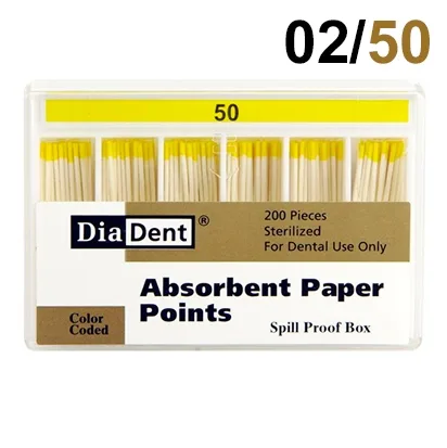 Абсорберы конусные 02 №50 (200шт.) DiaDent