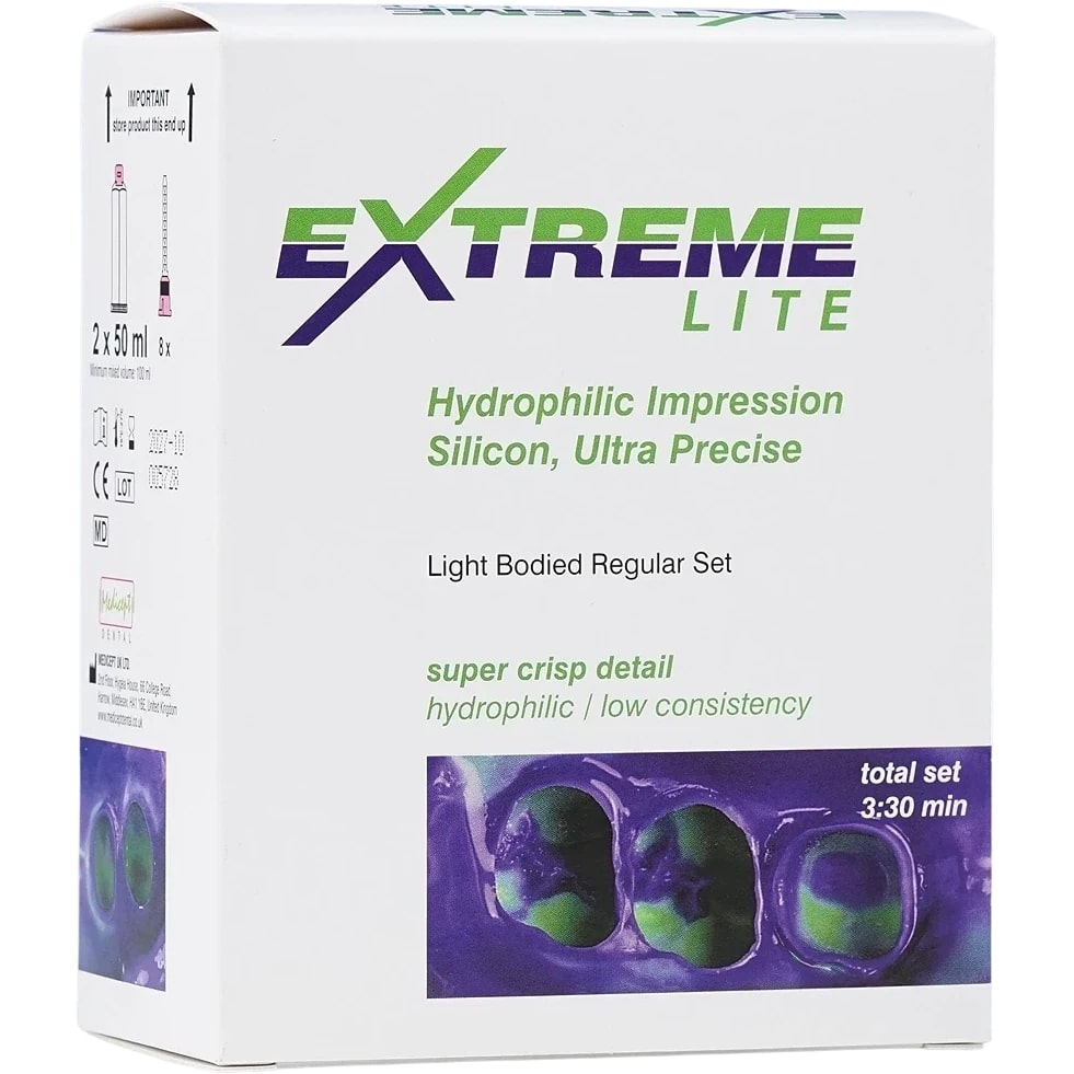 Extreme Lite - А-силикон оттискной, корригурирующий слой (2 х 50 мл), MEDICEPT DENTAL