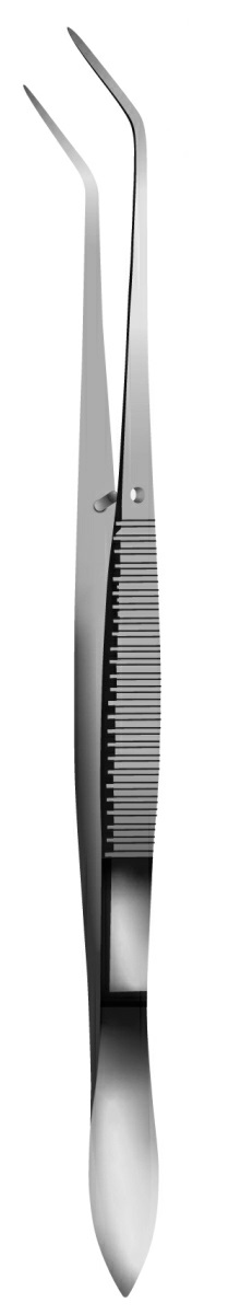 Пинцет стоматологический, с насечкой, 16 см (1 шт), 02-004-02