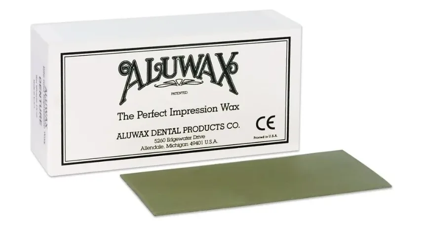 Зеленый воск Aluwax с алюминиевой крошкой 1,5мм (28пласт)