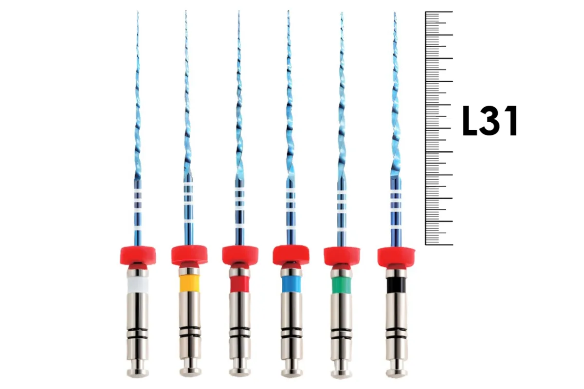 UltraFiles Blue (Heat Activation) 31мм .02 №15-40 ассорти (6 шт), Еврофайл - машинные файлы