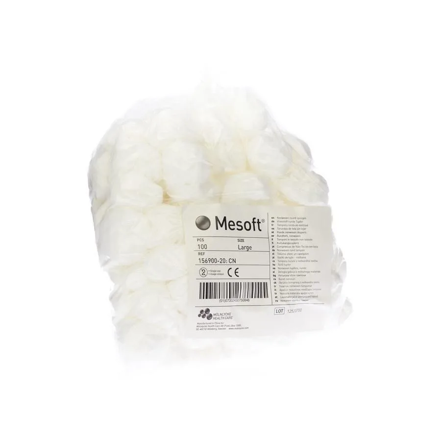 Mesoft нестерильные 30 г/м2, средние, d 39 мм (100 шт.), Molnlycke Health Care - тампоны