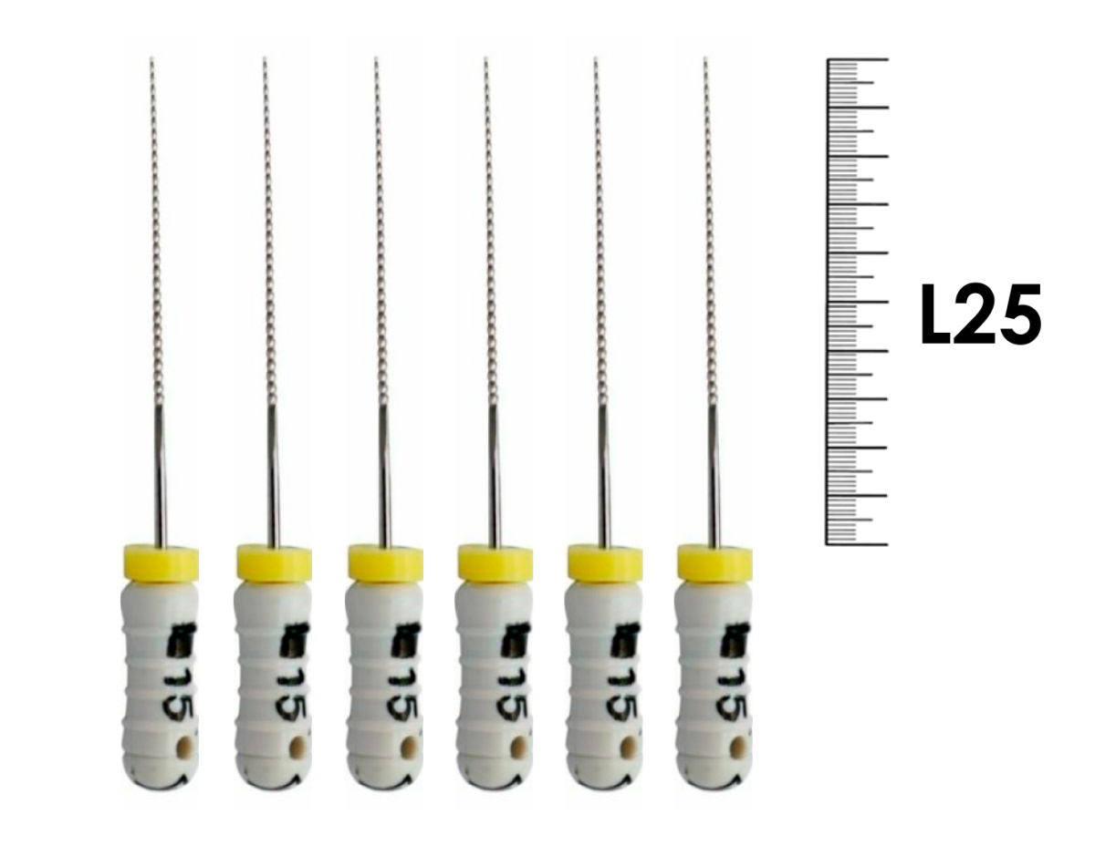 K-Reamer Pro-Endo 25мм №15 (6 шт), VDW - ручные файлы, каналорасширители