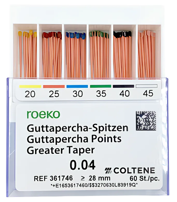 Гуттаперчевые штифты 04/40 (60шт), Roeko Coltene