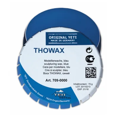 Воск моделировочный Thowax, голубой, жестяная банка 70г