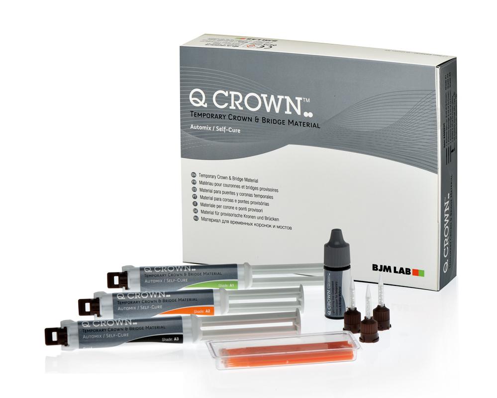 Q-Crown - композит для изготовления временных коронок и мостов, уп/3 двойных шприца х 5мл