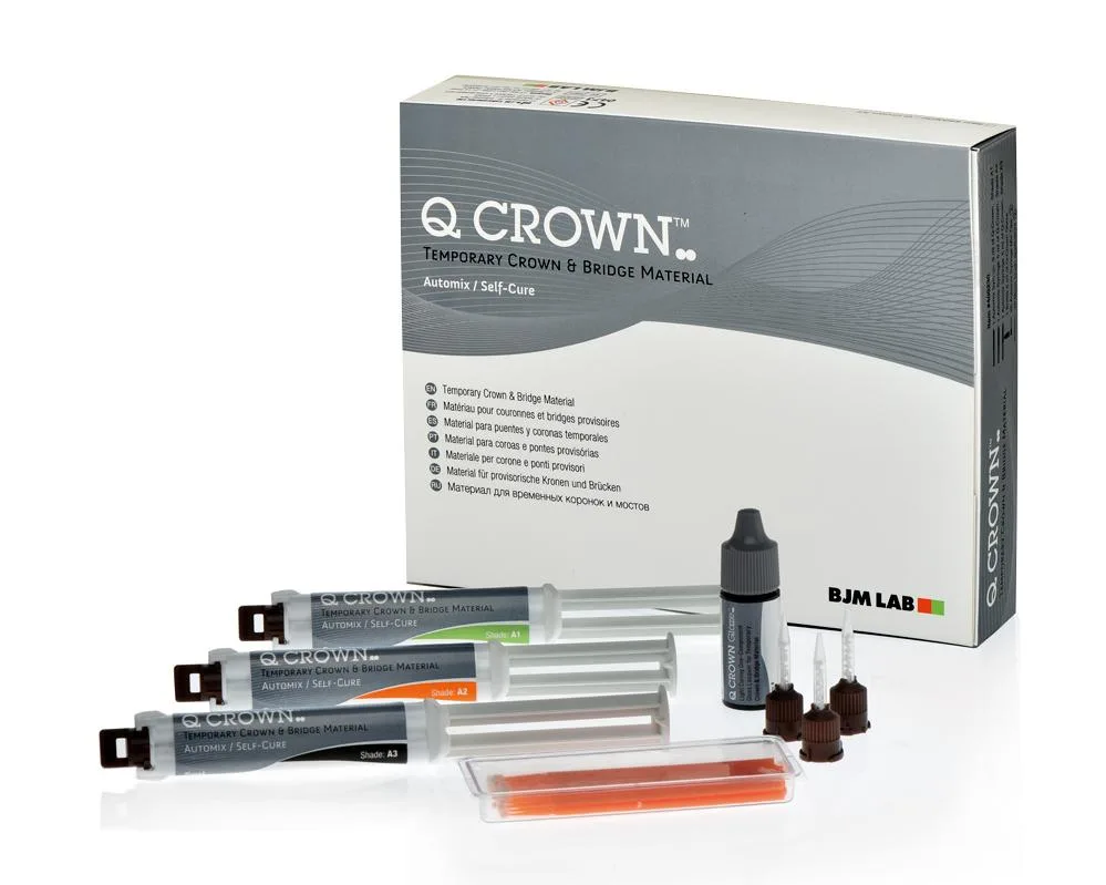 Q-Crown - композит для изготовления временных коронок и мостов, уп/3 двойных шприца х 5мл
