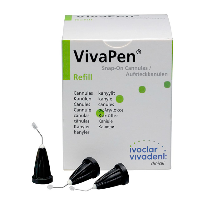 VivaPen Snap-On Cannulas Refill канюли с щеточкой - (1 х 300шт.)